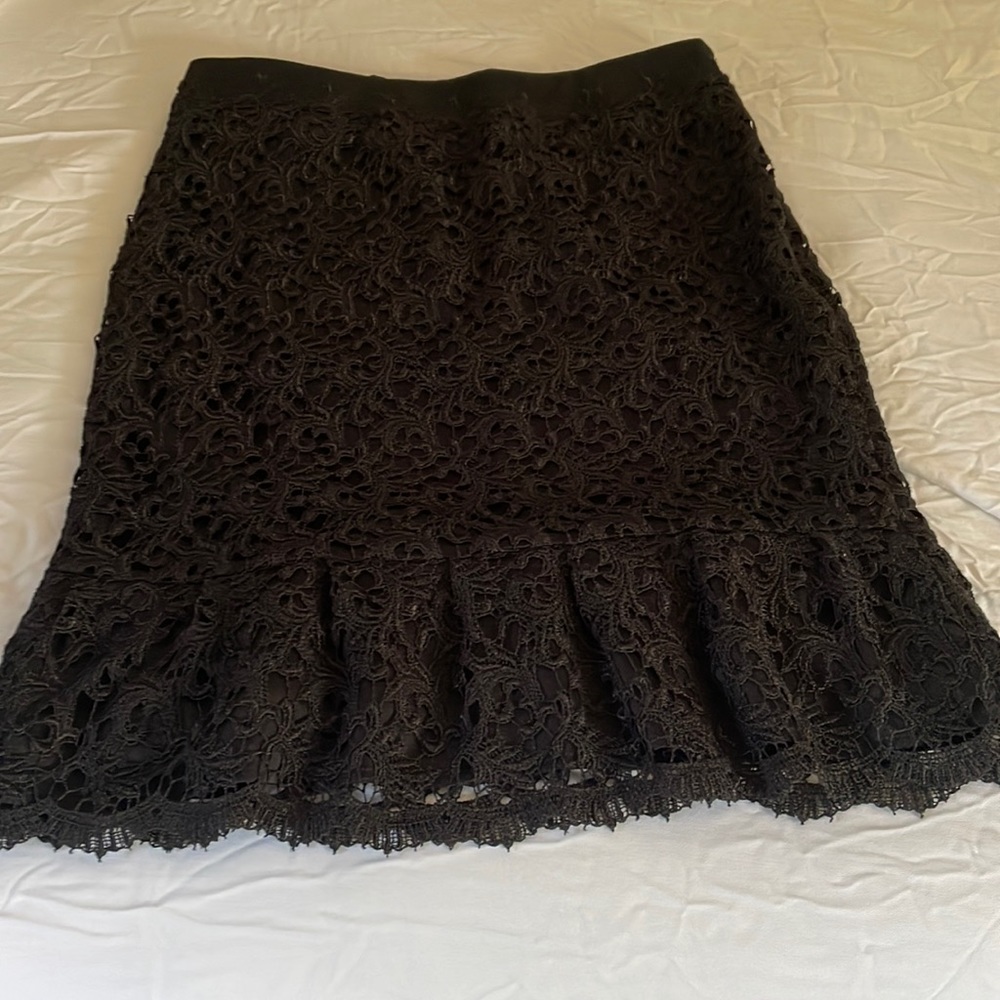Black crochet skirt